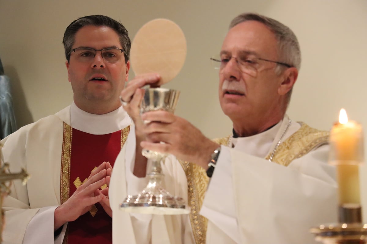 Bishop Luis Zarama and Very Reverend Fr. Michael Burbeck, V.G.